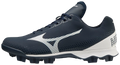 Molded Low Baseball Cleat, Size 10.5, Navy-White J305