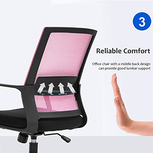 Black Ergonomic Mesh Office Chair with Armrests J535183