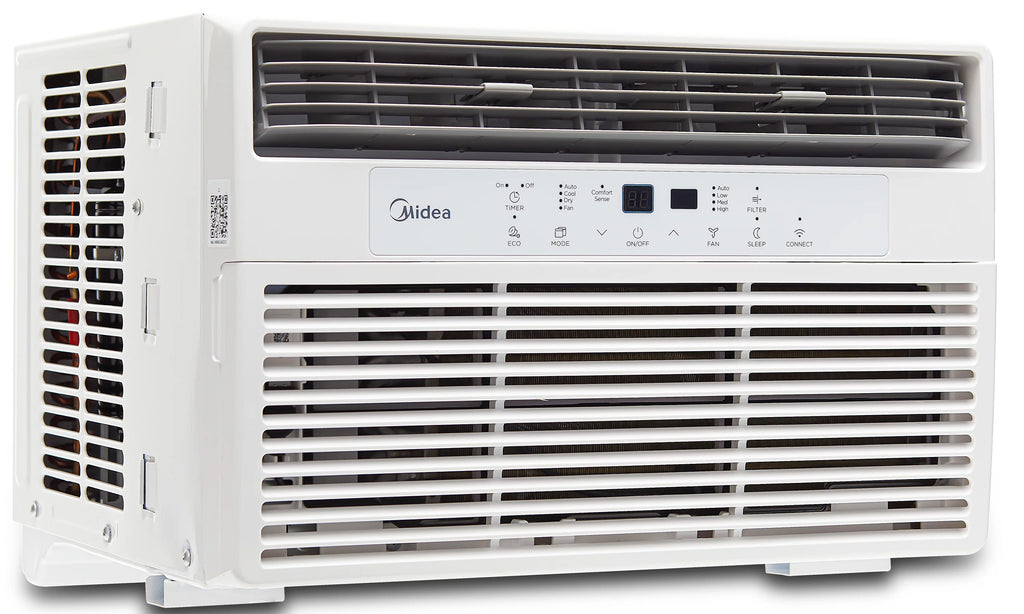 8,000 BTU 115V Smart Window Air Conditioner with Remote, Black K224