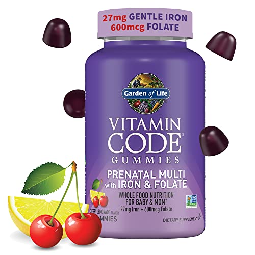 Prenatal Gummy Vitamins with Iron Folate Biotin D3 B12 Probiotics 90 Gummies Y1914