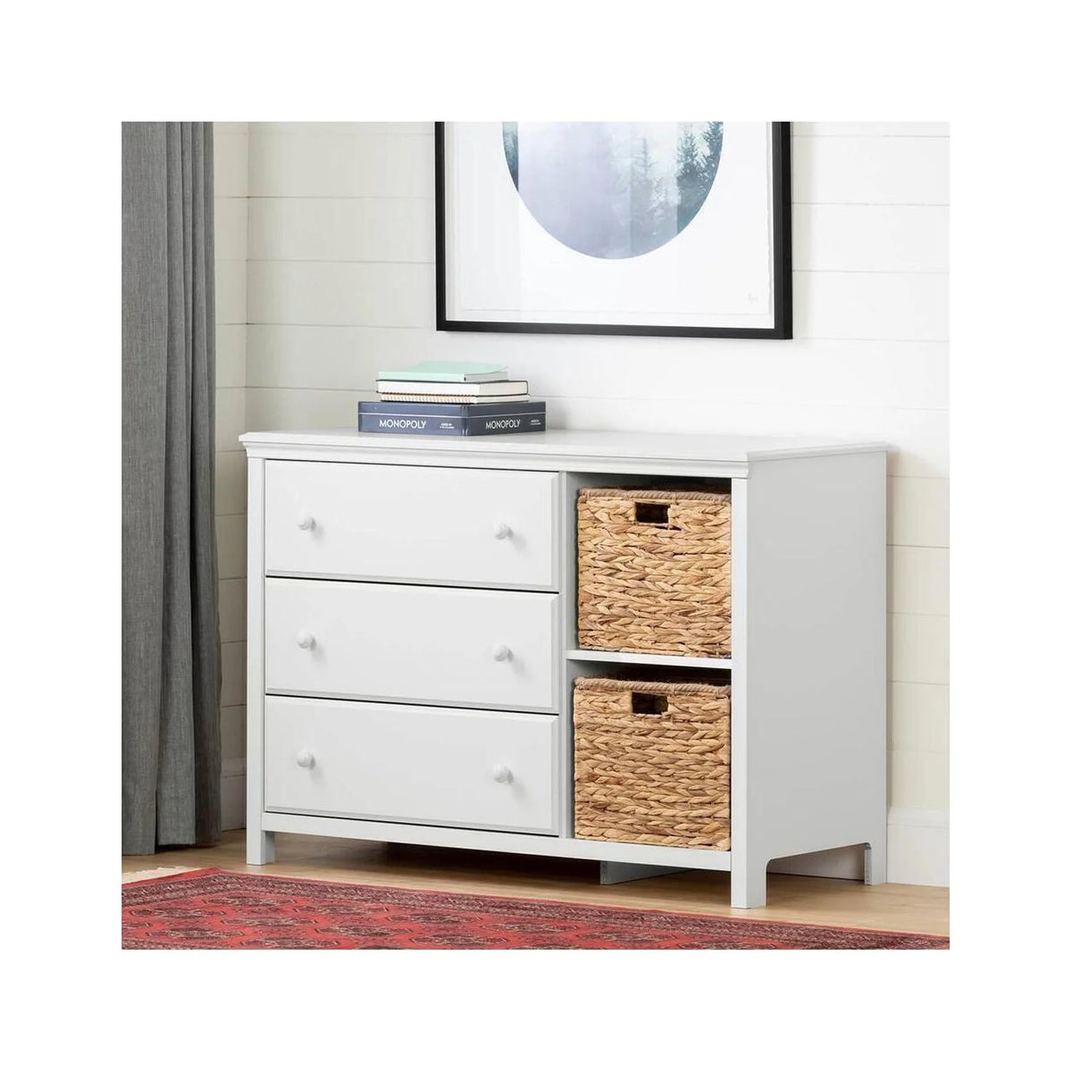 3-Drawer Dresser With Storage Baskets O284994