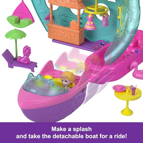 Portable Boat Playset with Water Play and Color Change Accessories U94793