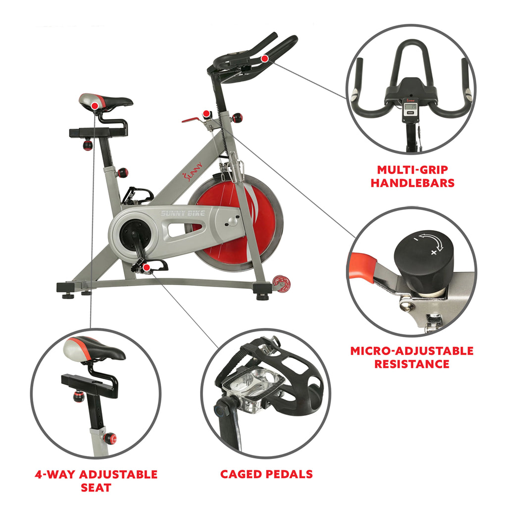 Stationary Belt Drive Indoor Cycling Exercise Bike with 40 lb Flywheel X22822