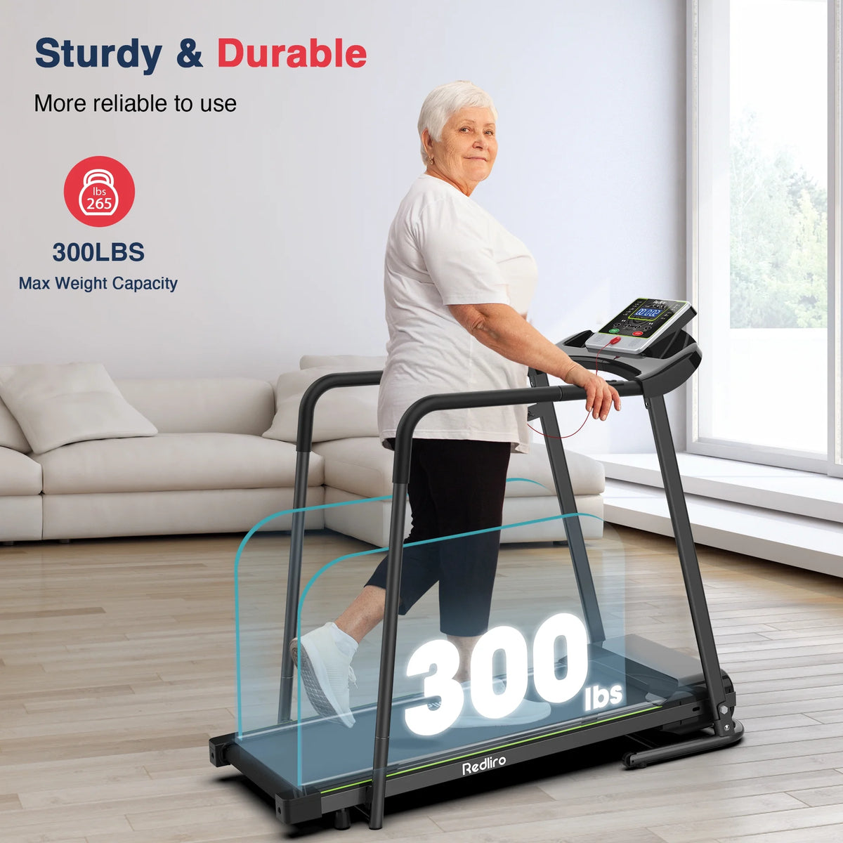 Folding Treadmill Walking Machine 2.25HP 300lbs D6918