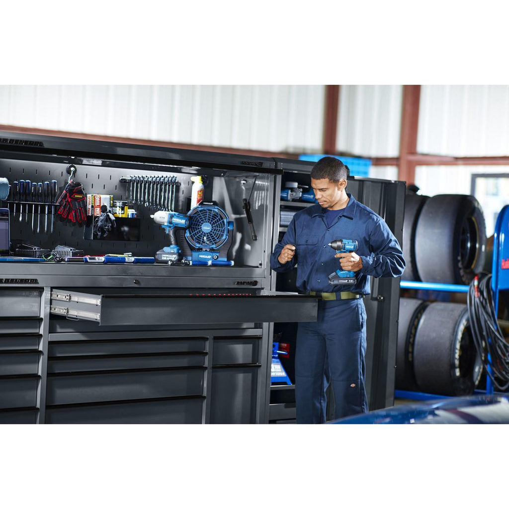 72 in. x 22 in. Triple-Bank Roll Cab, Slate Gray I647272