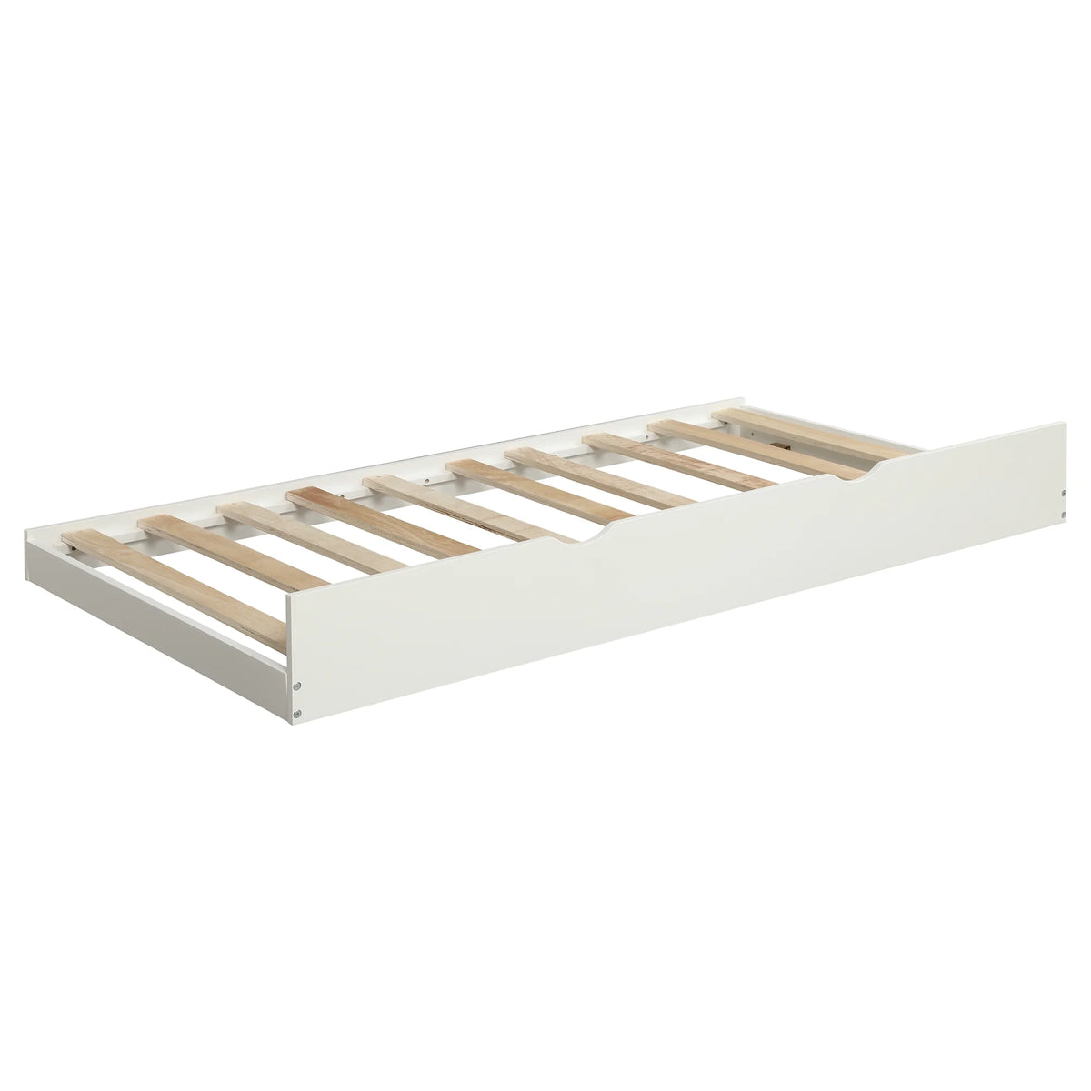 Solid Wood Daybed with Trundle White Q786941