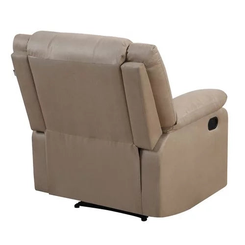 Beige Microfiber Push Back Recliner C178560