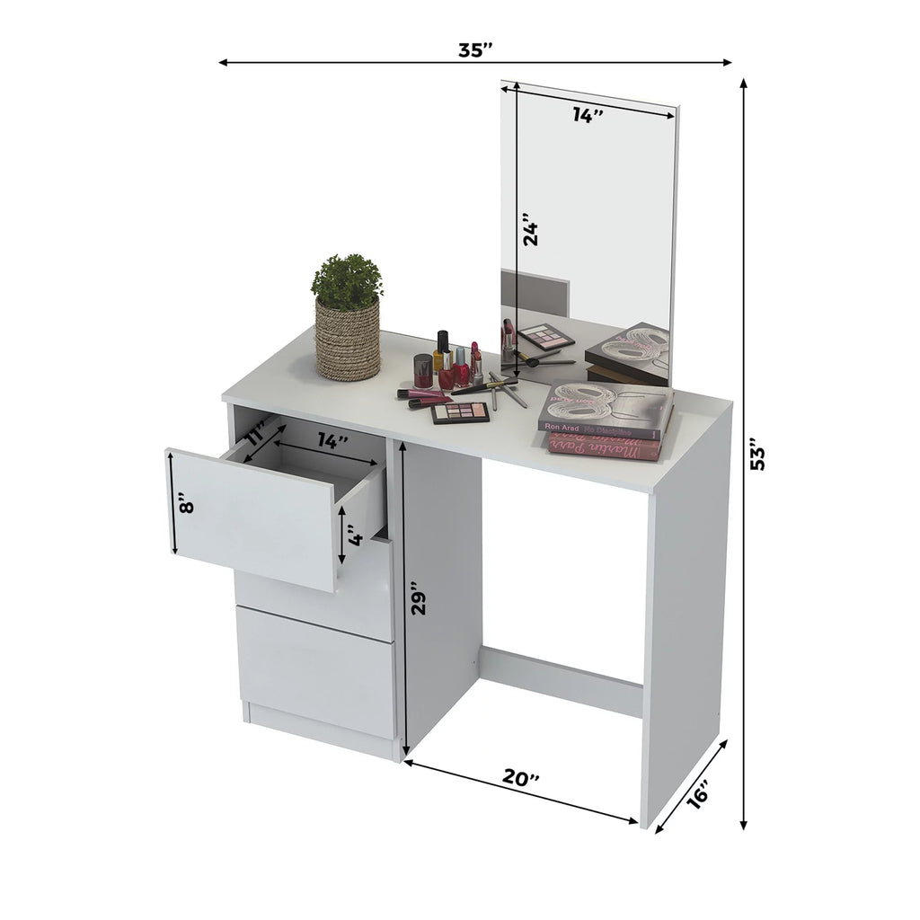 Modern White Vanity Table D3343