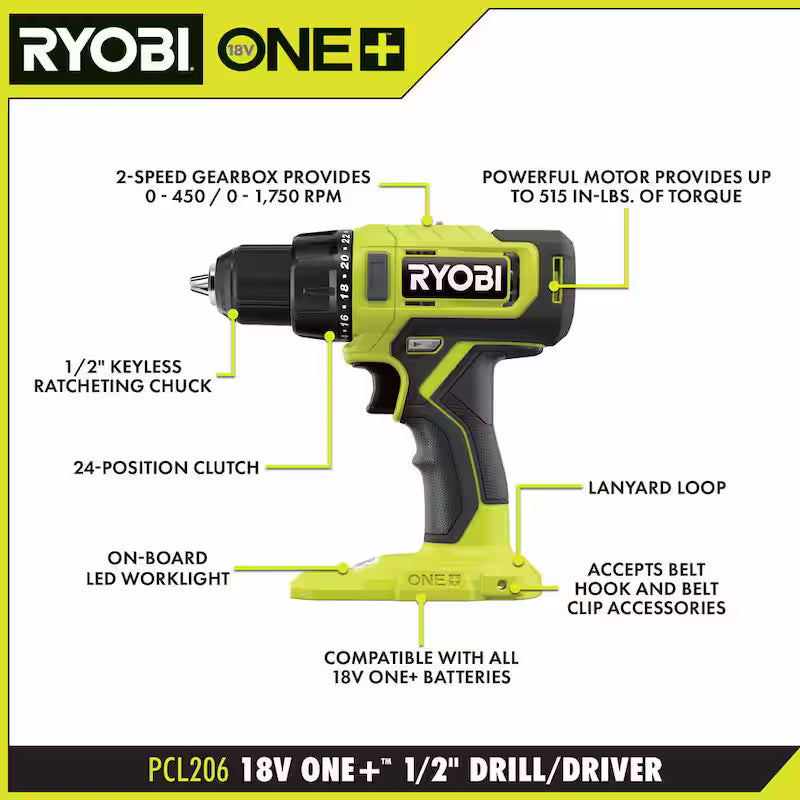 18V Cordless 4-Tool Combo Kit with Battery and Charger B97859