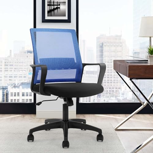 Black Ergonomic Mesh Office Chair with Armrests J535183