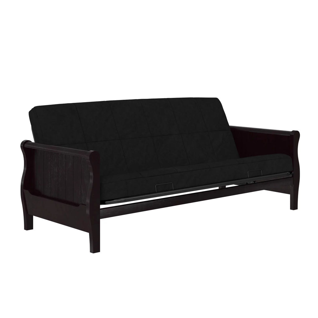 Black Full Size Quilted Microfiber Futon Mattress I951