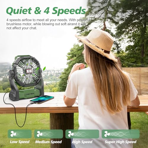 Portable Rechargeable Fan with LED Lantern V172