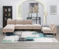 6pc Modular Sectional Sofa Set Armless Chair Ottoman Q6367