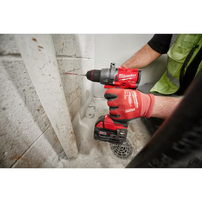 18V Lithium-Ion Brushless Cordless 1/2 in. Hammer Drill Driver Kit with Two 5.0 Ah Batteries J437405