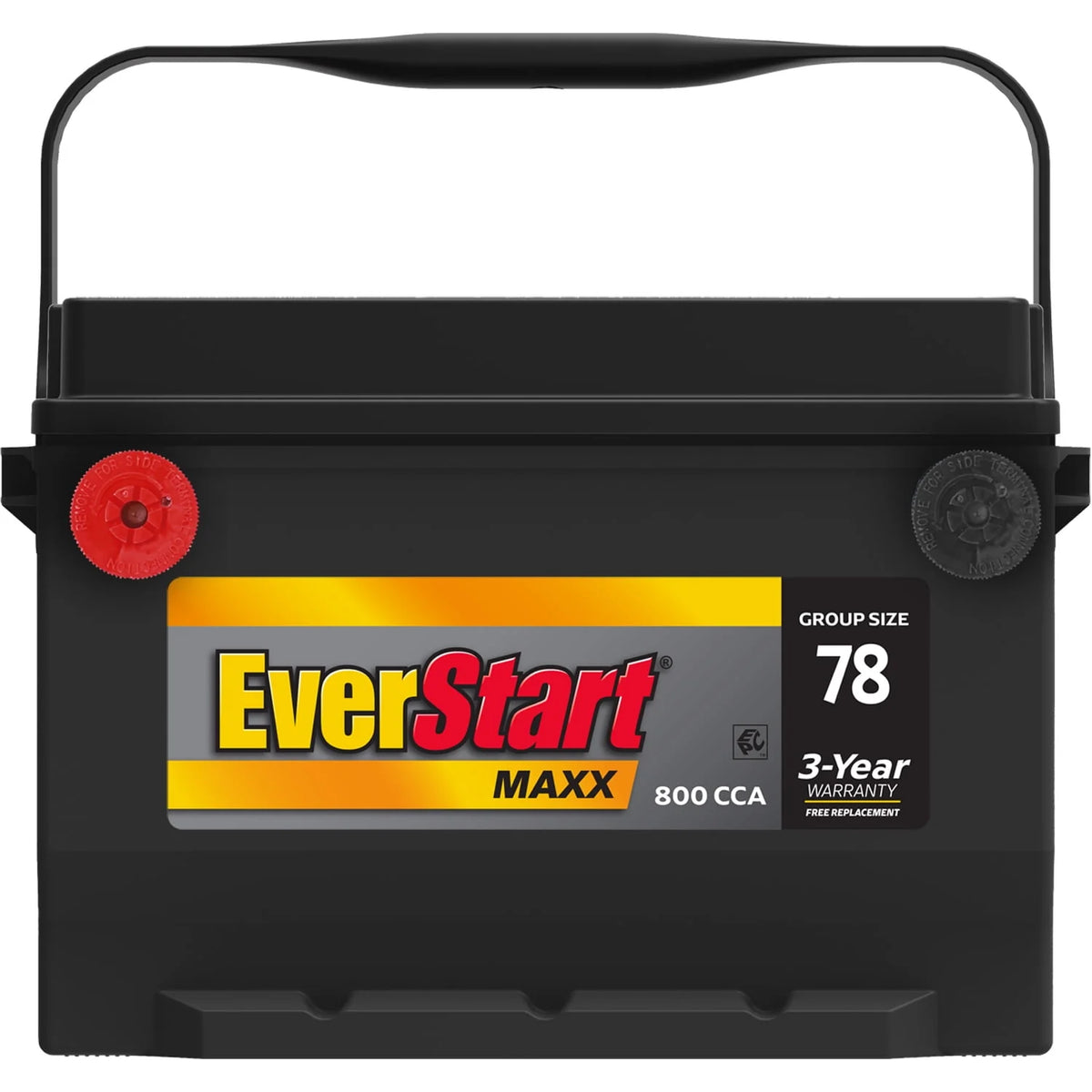 Lead Acid Automotive Battery, Group Size 78 12 Volt, 800 CCA X174