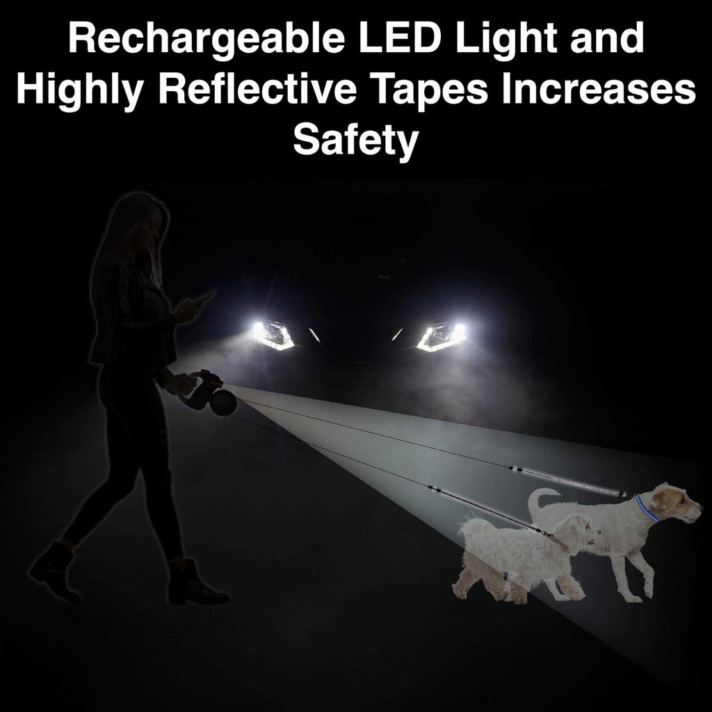 Retractable Leash with Light 360 Coupler G3443