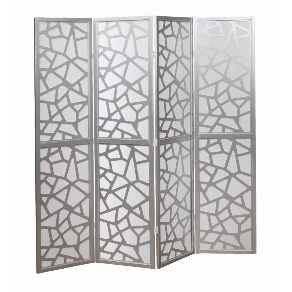 4 Panel Wood Frame Room Divider D80289