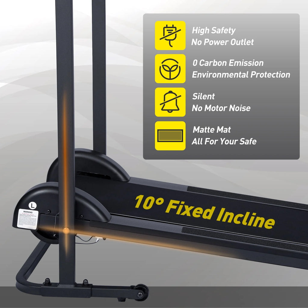 Manual Treadmill with 10° Incline Foldable E2431