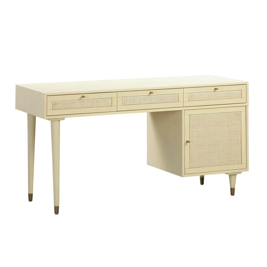 3-Drawer Wooden Desk with Cabinet R43715