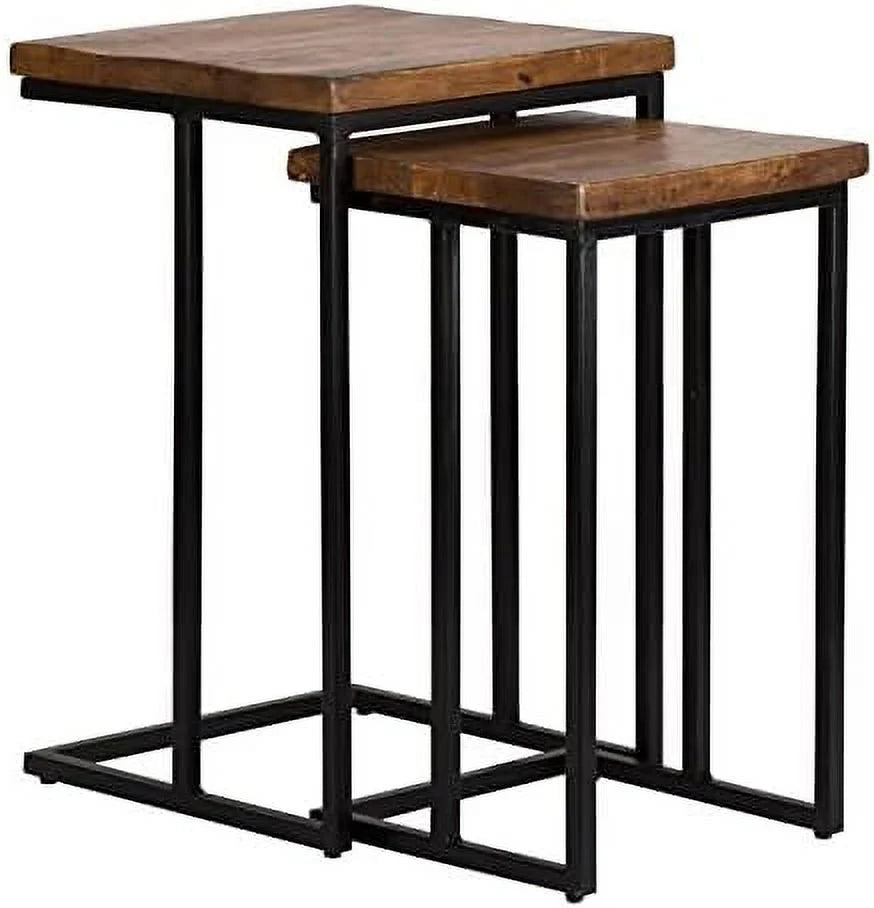 Solid Mango Wood and Iron Nesting Tables K874950