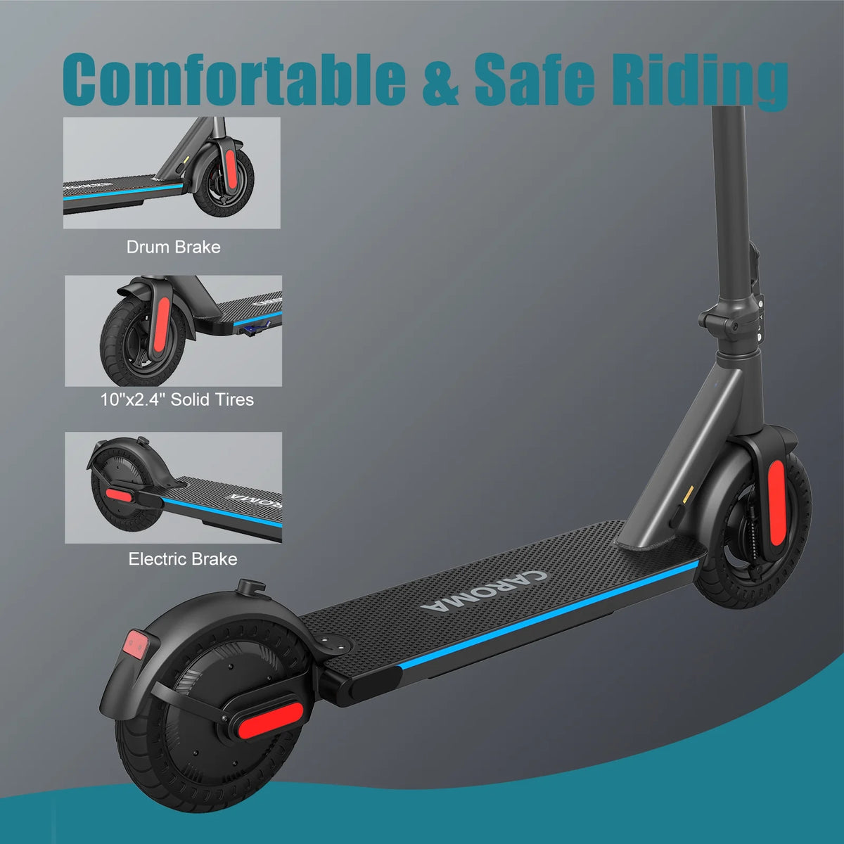 Electric Scooter for Adults, 20 Mph, 25 Miles Range, 500W Foldable L701