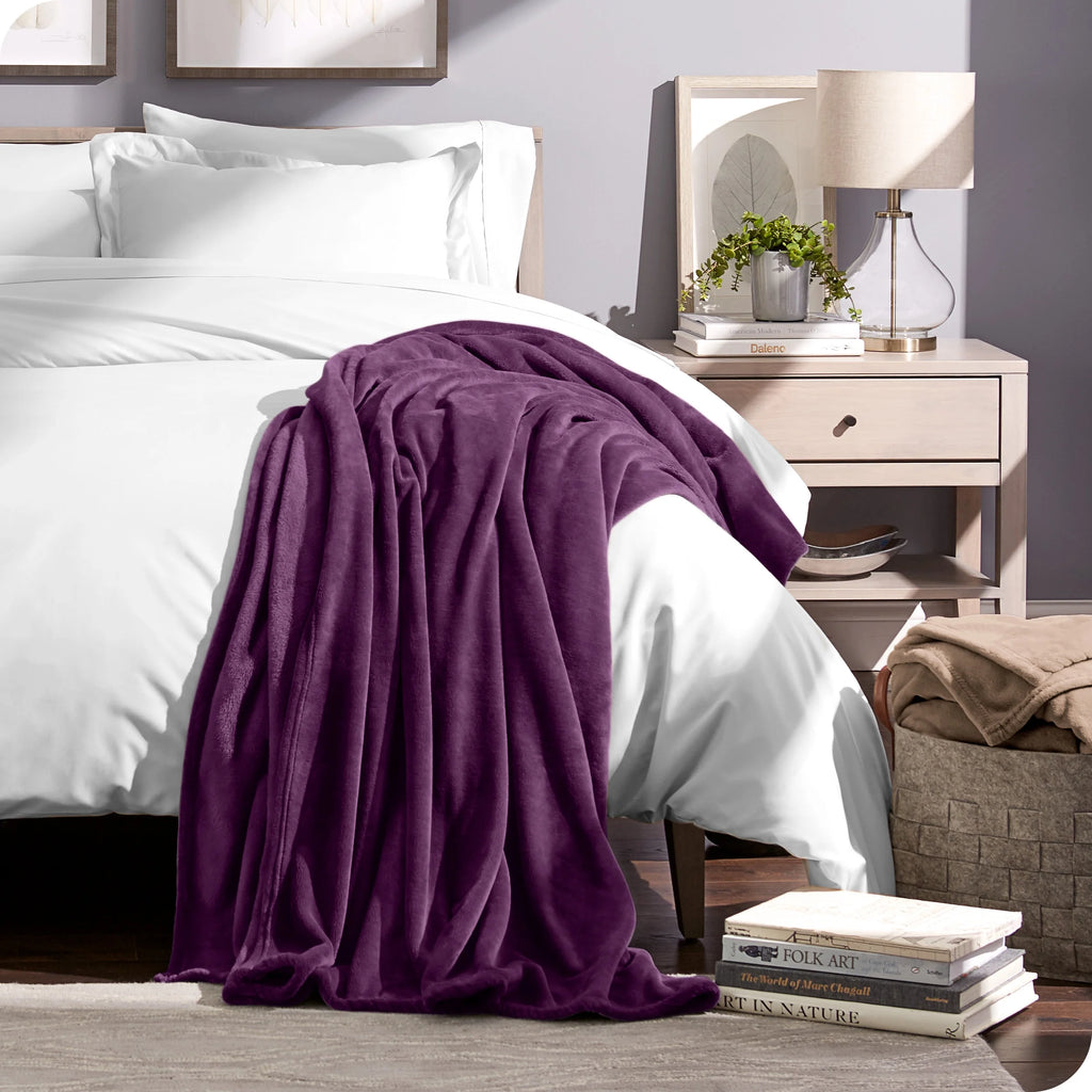 Microplush Fleece Blanket Full/Queen Plum A33961