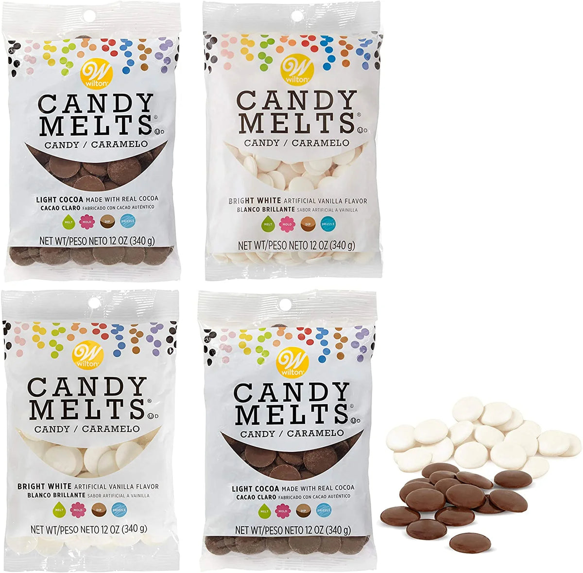 Light Cocoa and Bright White Candy Making Set, 4-Piece P59060