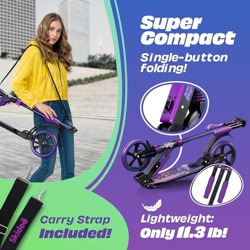Adjustable Folding Adult Scooter with Large Wheels R788244