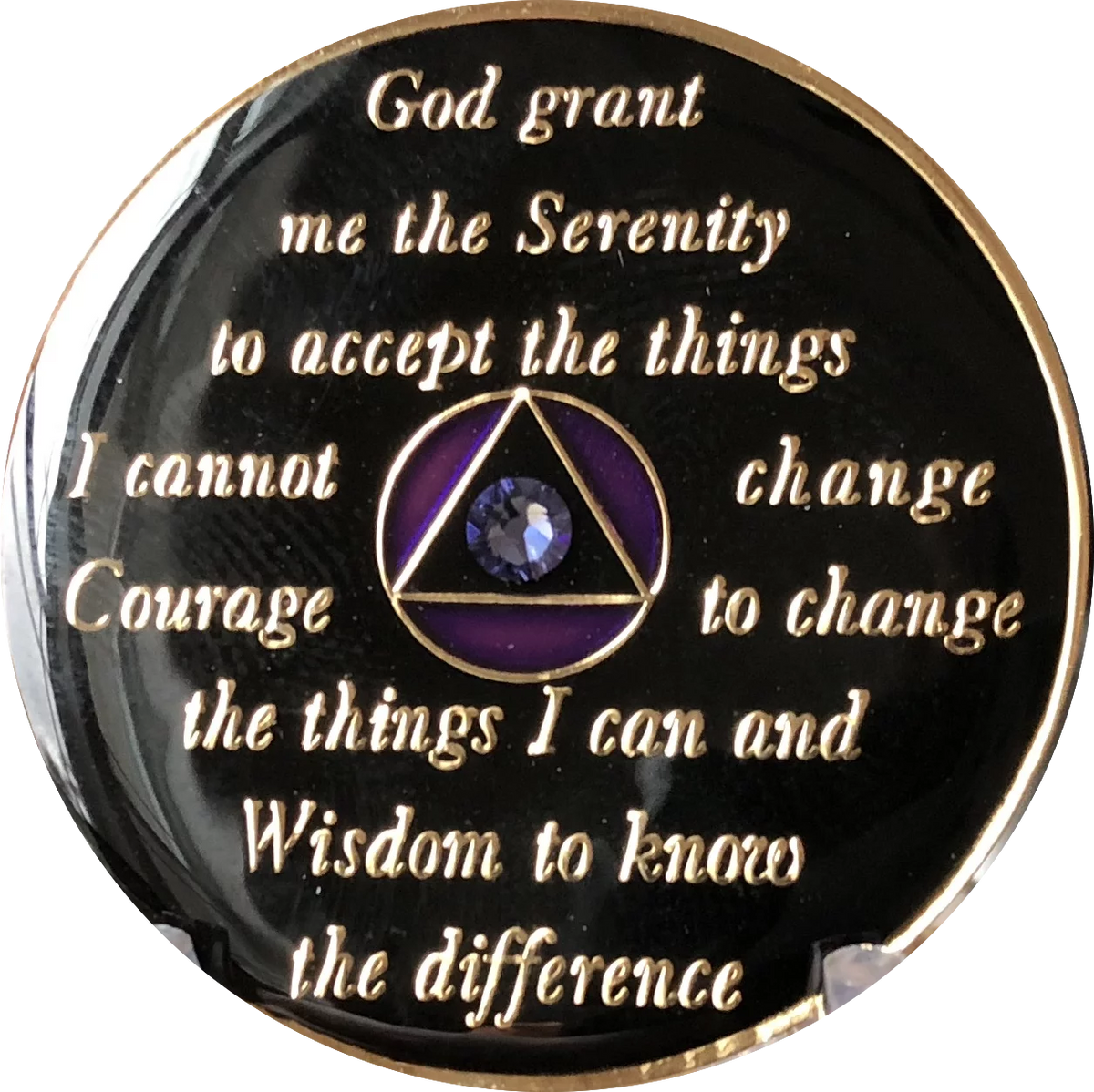 1 Year Purple Sobriety Chip R43600