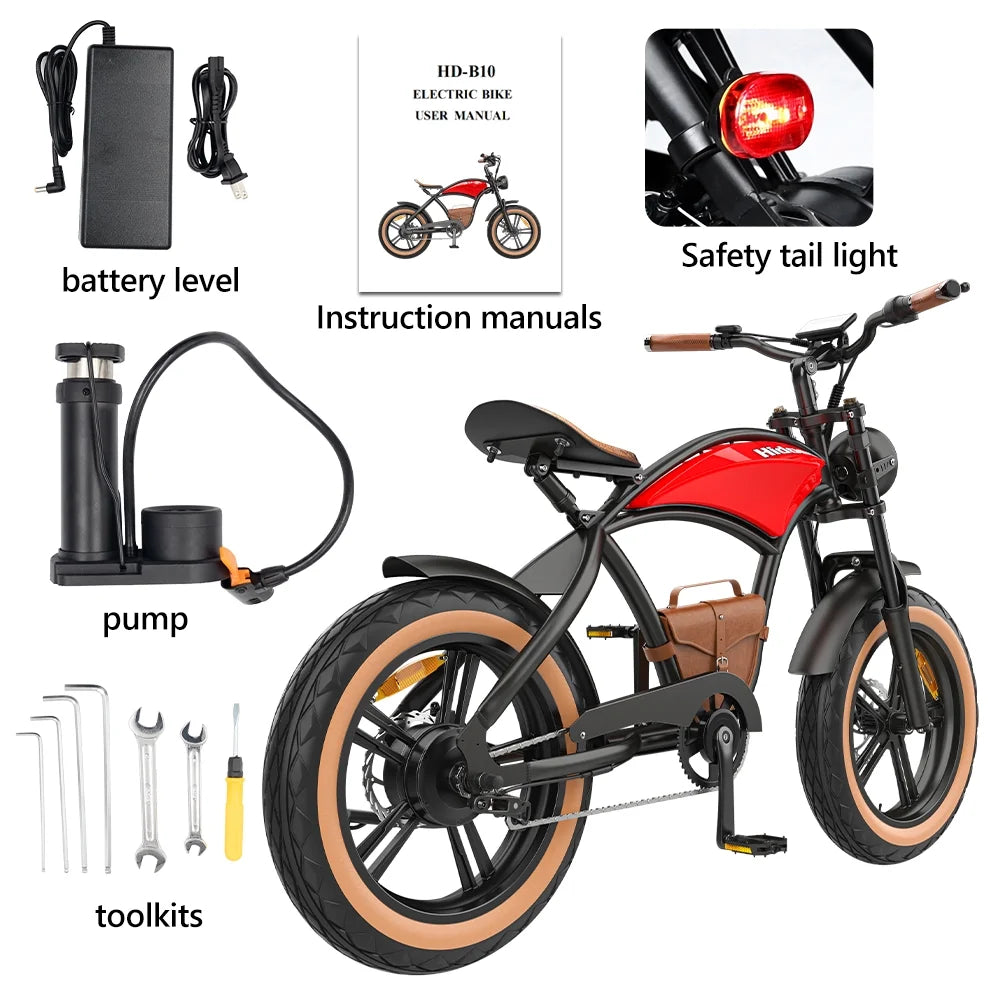 Electric E-bike with 26 Fat Tires & 7-Speeds T227