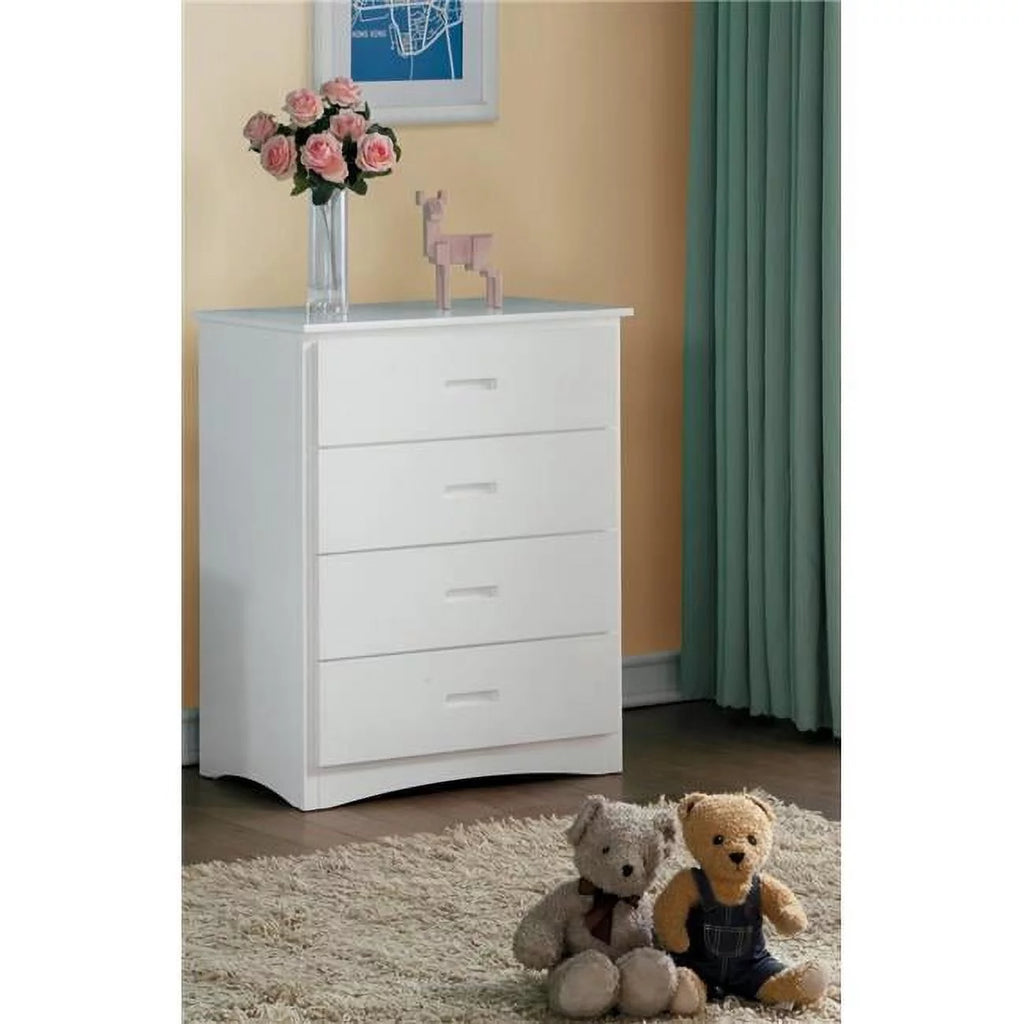 White Wooden Four Drawer Chest M359349