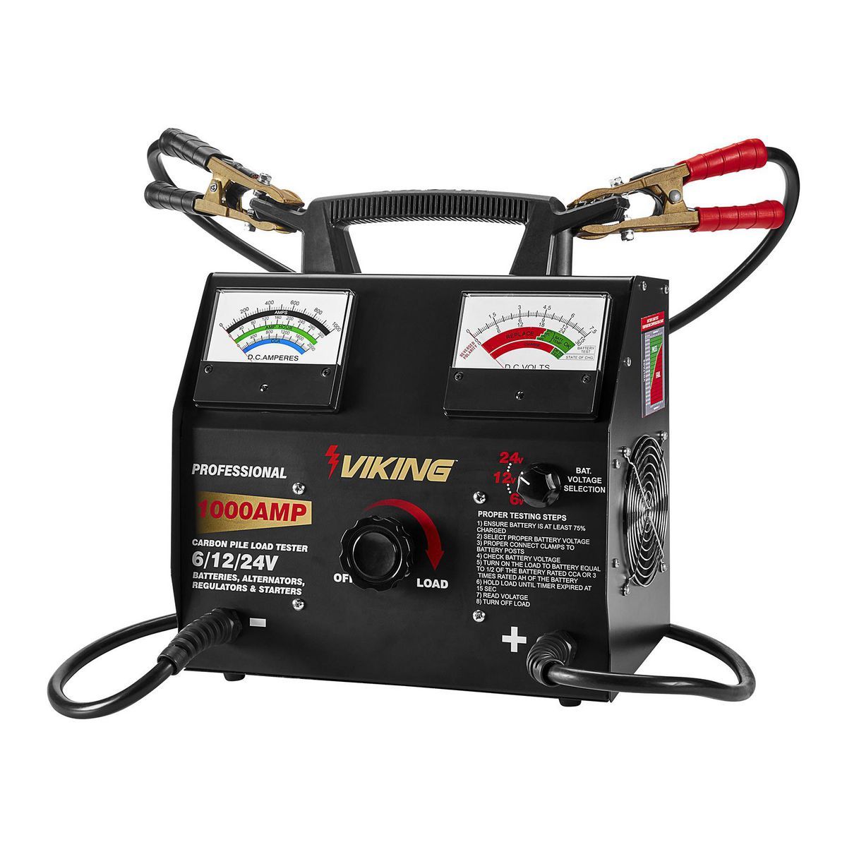 1000 Amp 6/12/24V Carbon Pile Battery Load Tester E54741