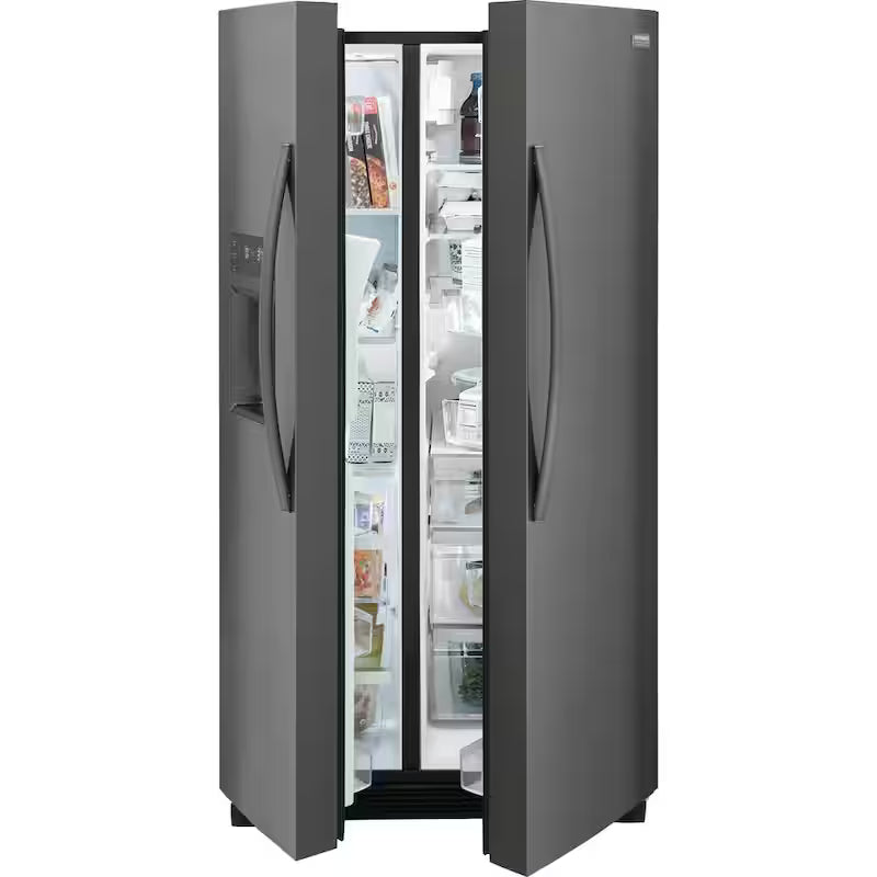 36 in. Black Stainless Steel Side by Side Refrigerator Q284514