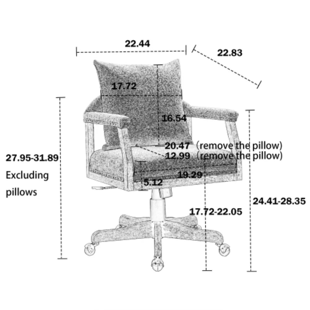 Orange Adjustable Swivel Fabric Office Chair J39980