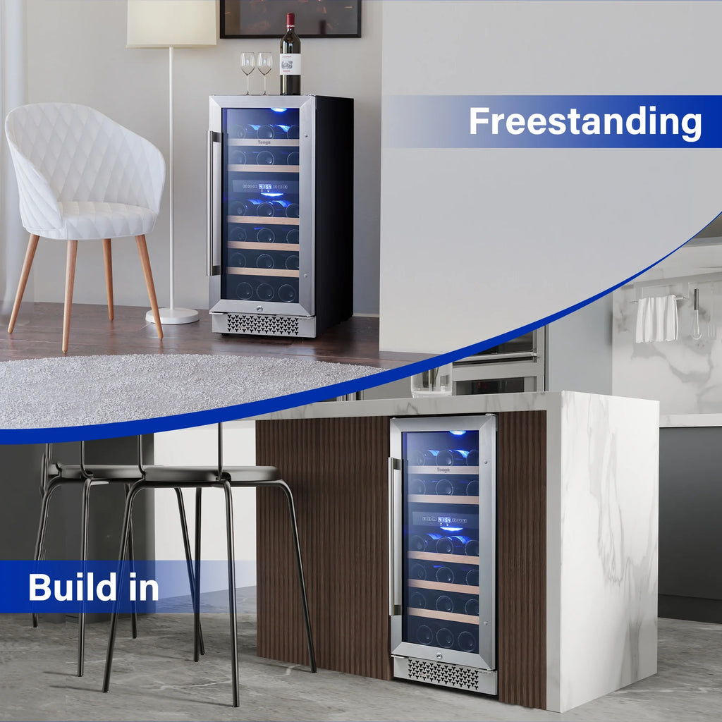 15 Bottle Dual Zone Wine Cooler Refrigerator S51098