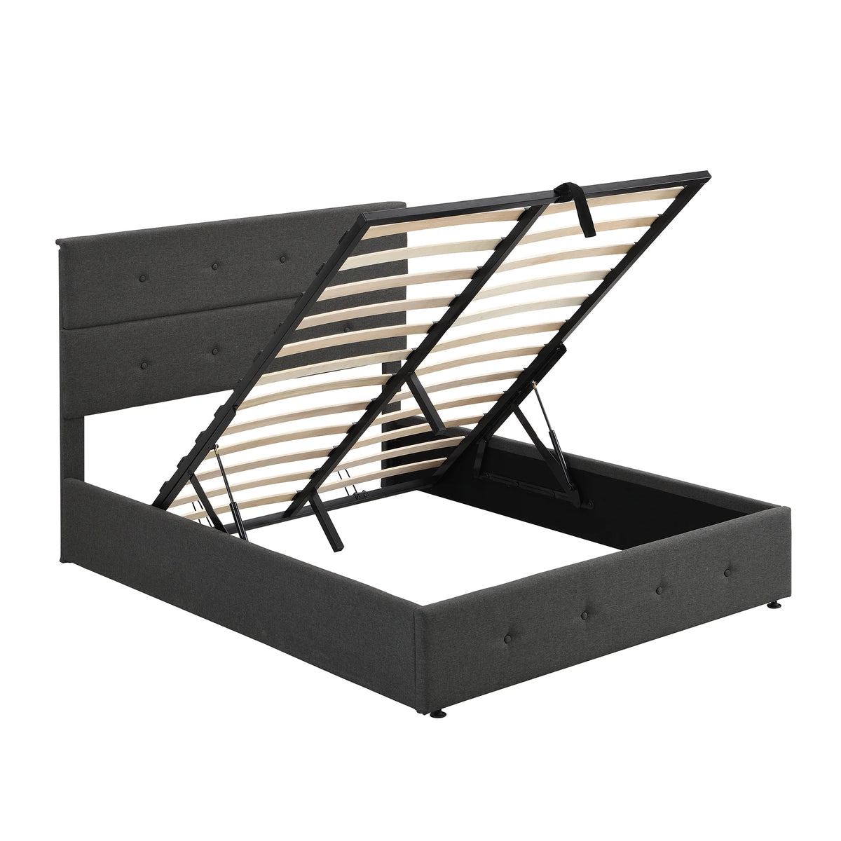 Upholstered Full Storage Platform Bed Y446