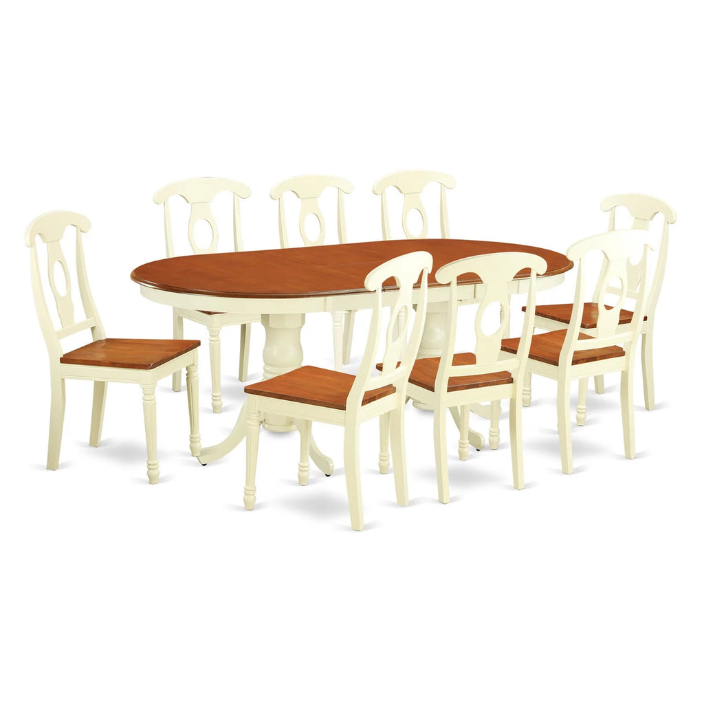 Black Cherry 9 Piece Oval Wood Dining Room Set X7394
