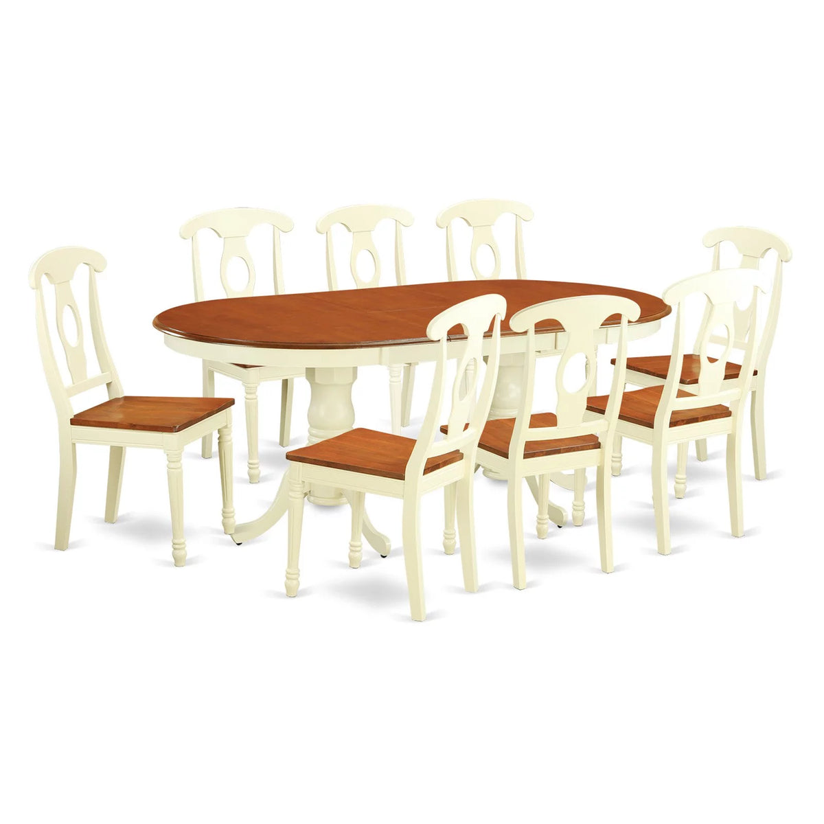 Black Cherry 9 Piece Oval Wood Dining Room Set X7394