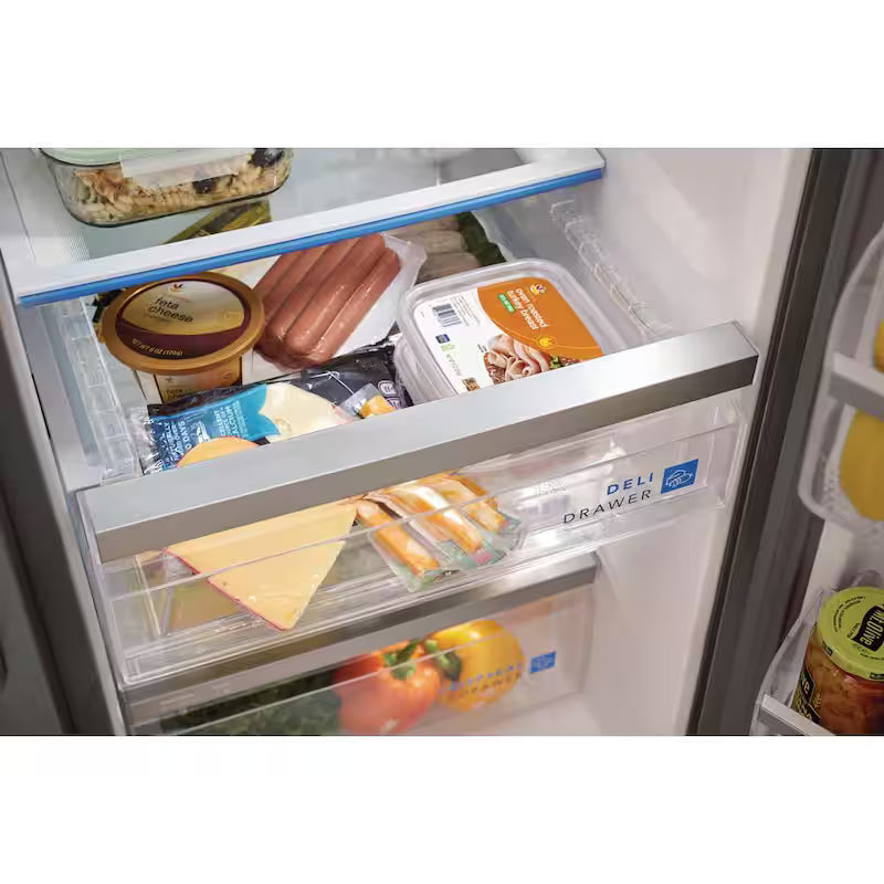36 in. Black Stainless Steel Side by Side Refrigerator Q284514