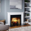 White Wood Fireplace Mantel Surround Kit with Shelf and Trim C555992