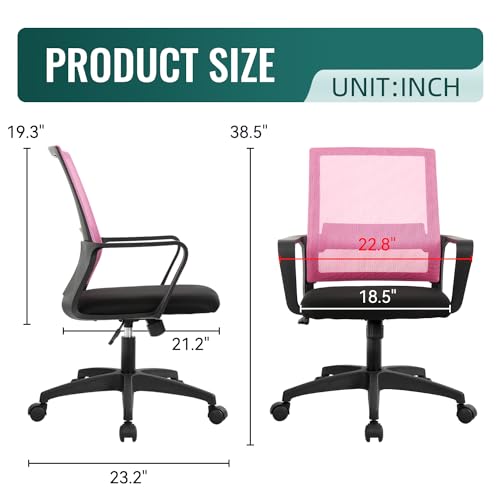 Black Ergonomic Mesh Office Chair with Armrests J535183