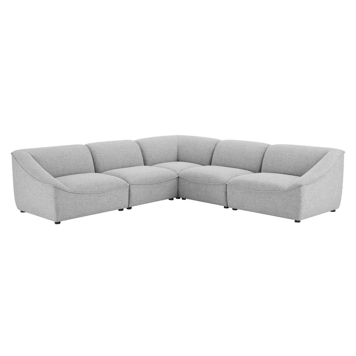 Light Gray 5-Piece Sectional Sofa G61703