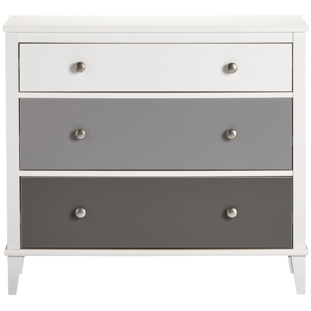 White 3 Drawer Dresser P642