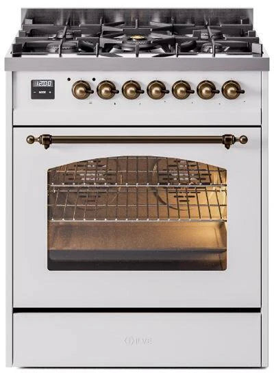 White Dual Fuel Natural Gas Range P4959