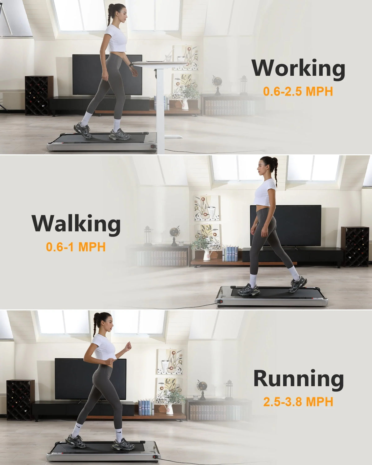 2.5 Walking Pad Under Desk Treadmill C469