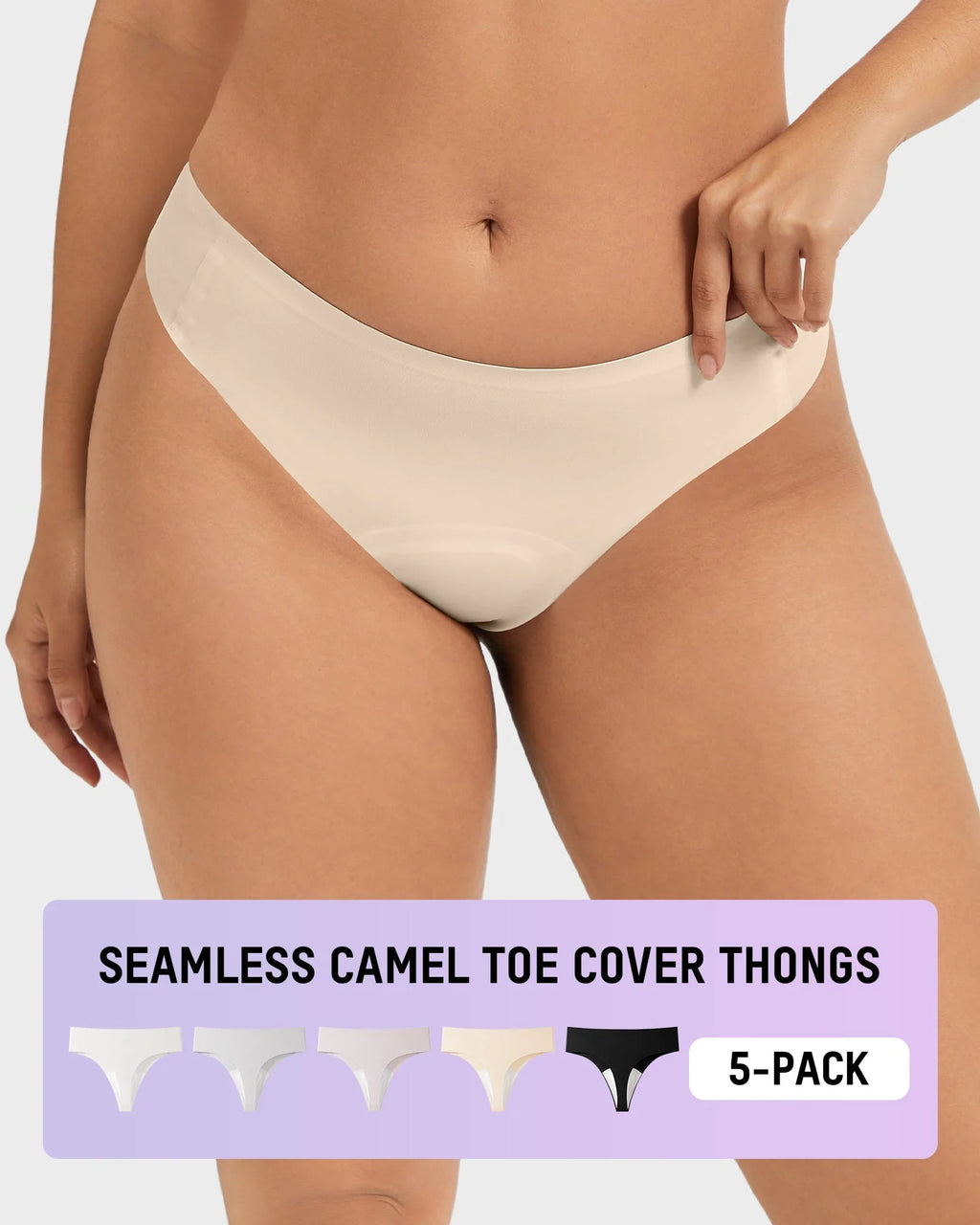 Invisible Comfort Thongs 5 Pack B5329