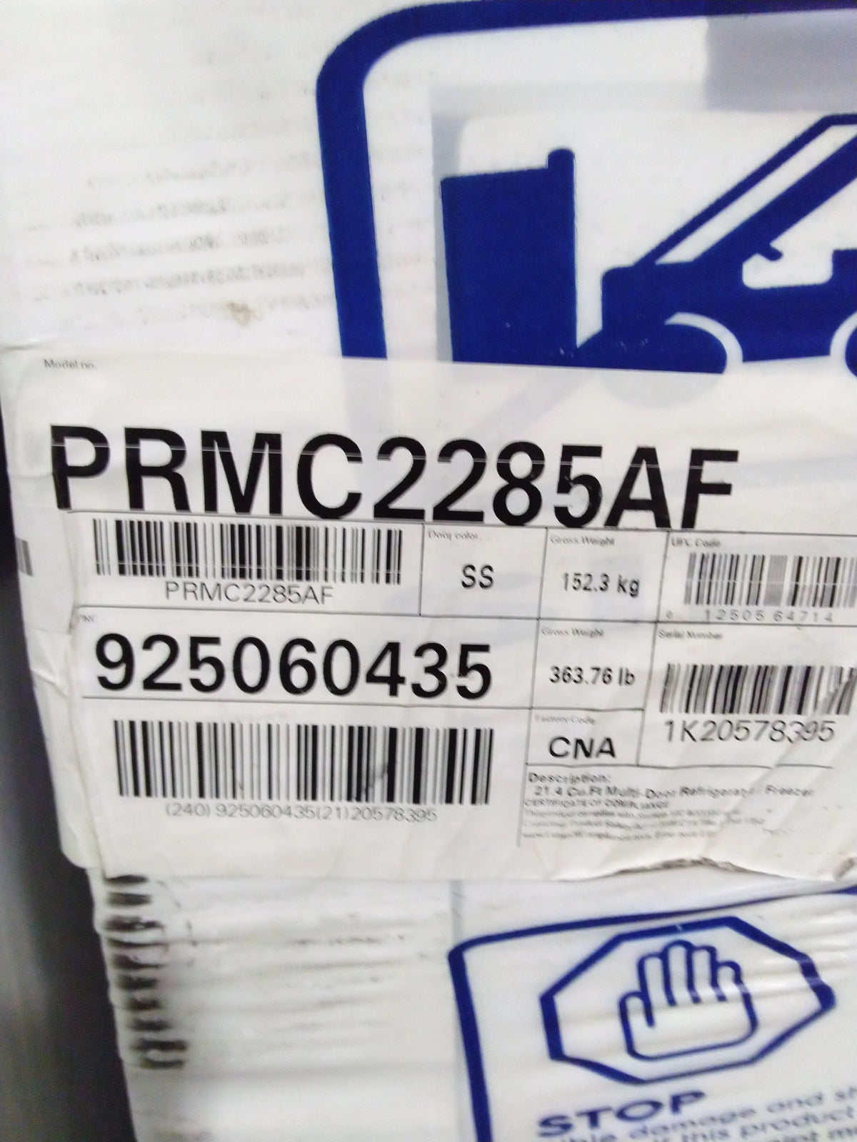 Stainless Steel French Door Refrigerator R454238