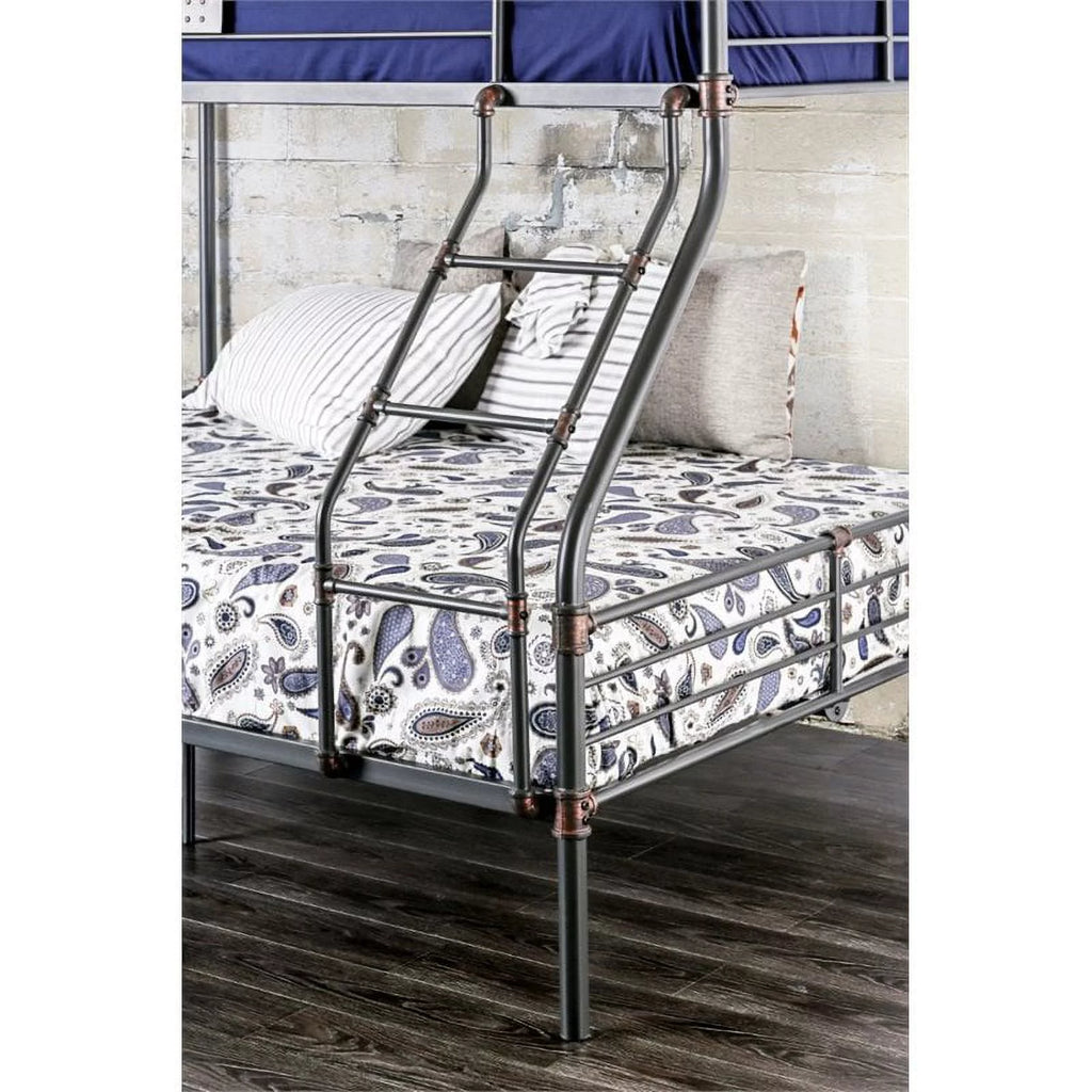 Full Over Queen Bunk Bed Antique Black U8351