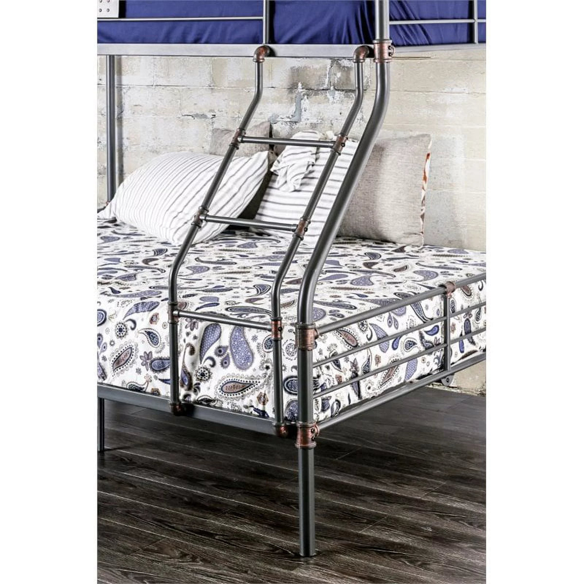 Full Over Queen Bunk Bed Antique Black U8351