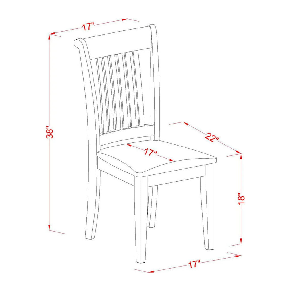 5 Piece Wood Dining Set with Cushion Seat Q490591